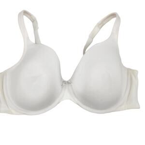 Cacique White Full Coverage Cotton Lightly Lined T-Shirt Bra Size 42DDD